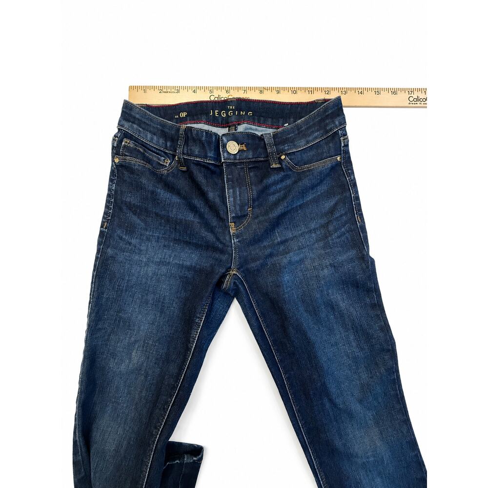 WHBM The Jegging Dark Wash Skinny Stretch Jegging Jeans Petite Size 0P 💙🖤💙 - Picture 10 of 14